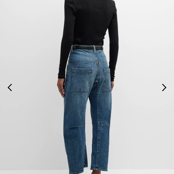 Nili Lotan Emerson Barrel Jeans Classic Wash Size 28 - Picture 3 of 10